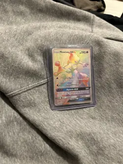 Pokemon Mewtwo GX Holo Card Rainbow Secret Rare Shining Legends - Image 3