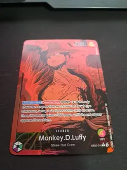 One Piece Card Game Monkey D. Luffy Leader EB02-010 Parallel Foil Red English - Image 5