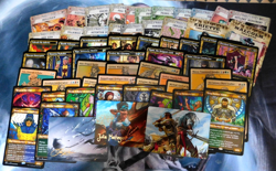 MTG lot - 57 Rare Showcase artwork cards and 3 "signed" art cards - No dupes - Image 1