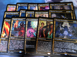 MTG lot - 57 Rare Showcase artwork cards and 3 "signed" art cards - No dupes - Image 5