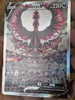 Galarian Moltres V 177/198 Alternate Full Art Chilling Reign Pokemon Card NM - Image 2
