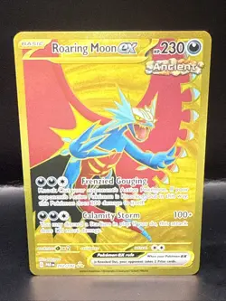 Pokemon TCG Roaring Moon EX Gold Hyper Rare Card Paradox Rift 262/182 - Image 2