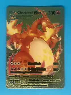 Pokemon Gold Fan Art Card Charizard VMAX - Image 1