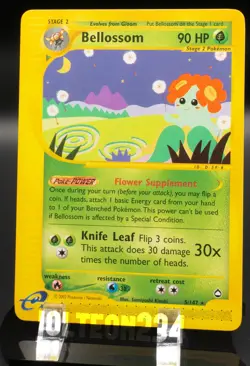 Pokemon TCG Card - Bellossom 5/147 Aquapolis Rare Vintage E-Reader - Image 1