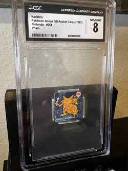 1998 Pokemon Game Boy GB Pocket Mini Card Kadabra Prism CGC 8 POP 1 None Higher - Image 1