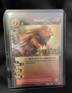 Battle Spirits Saga TCG - Beavurn - Winner “Stamped” Bandai Promo CCG Card - Image 1