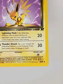 Pokemon TCG Dark Jolteon 20/82 Rare Team Rocket Card Near Mint Condition - Image 5