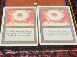 Magic the Gathering MTG 2x Sol Ring REVISED Light Play - Image 1