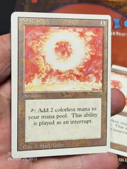 Magic the Gathering MTG 2x Sol Ring REVISED Light Play - Image 2