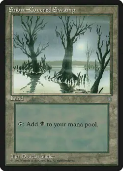 MTG Snow-Covered Swamp - ICE Ice Age LP - Image 1