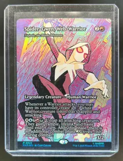 2025 Magic The Gathering Spider Man Marvel Spider Gwen Web Warrior Foil #0024 - Image 1