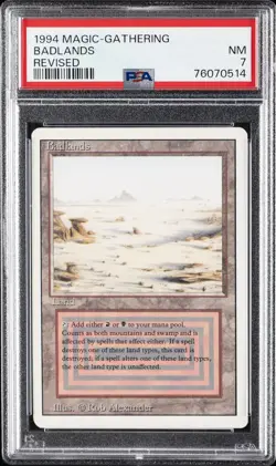 1994 MTG REVISED BADLANDS PSA 7 - Image 1
