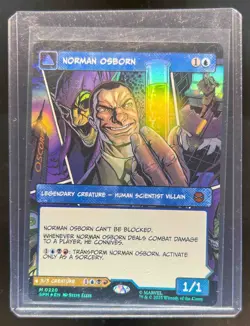 2025 Magic The Gathering Spider Man Marvel Norman Osborn Green Goblin Foil #0220 - Image 1