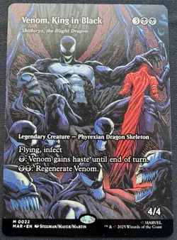Venom, King In Black Borderless Non Foil M 0022 MTG Marvel Spider-Man - Image 1