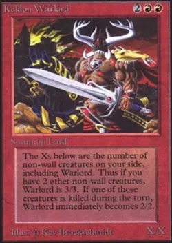 1 x Keldon Warlord - Unlimited - Heavy Play - MTG - Image 1