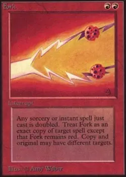 1 x Fork - Unlimited - Heavy Play - MTG - Image 1