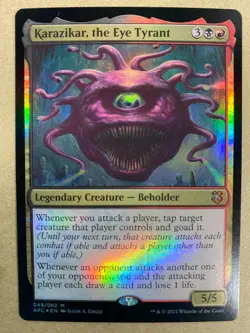 MTG 1x FOIL Karazikar, the Eye Tyrant 49 Commander Adventures in Forgotten x1 NM - Image 1