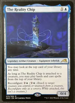 MTG Kamigawa: Neon Dynasty #74 The Reality Chip NM pack fresh - Image 1