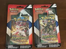 Pokemon TCG: Evolving Skies - Blister Pack Set Of 2 New Sealed! Umbreon Sylveon - Image 1