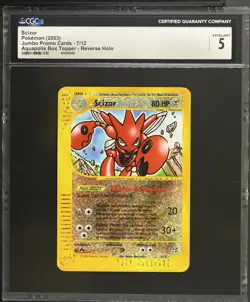 Pokemon Aquapolis Reverse Holo Foil Box Topper Scizor 7/12 CGC 5 *060 - Image 1
