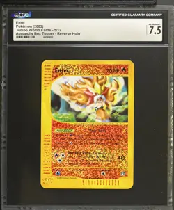 Pokemon Aquapolis Reverse Holo Foil Box Topper Entei 5/12 CGC 7.5 *052 - Image 1