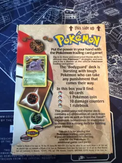 Vintage Pokemon 1999 WOTC Fossil Set Theme Deck BODYGUARD - Image 2