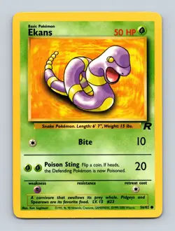 Ekans 56/82 Pokemon Team Rocket Regular Common NM - Image 1