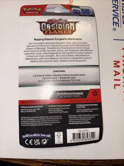 Pokemon TCG Obsidian Flames Blister Pack Single Paldean Wooper With Coin - Image 2