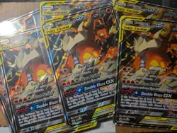 Pokemon Jumbo Reshiram Charizard GX Tag Team Black Star Promo SM201 x6 - Image 1