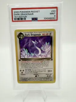 PSA 9 Dark Dragonair - 33/82 - 2000 Pokemon Rocket 1st Edition Uncommon Mint - Image 1