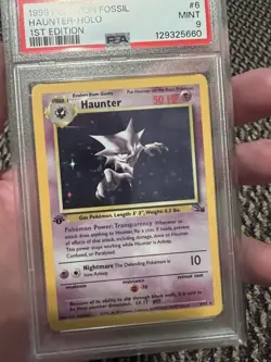 PSA 9 Pokemon 1999 Fossil Haunter Holo 1st Edition #6 - Image 1