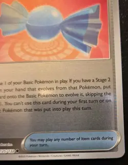 Rare Candy 125/132 Reverse Holo Common Mega Evolution Pokemon TCG - Image 5