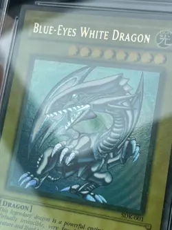 2002 Yu-Gi-Oh! Kaiba Blue-Eyes White Dragon CGC 8.5 NM SDK-001 Misprint FADED - Image 4