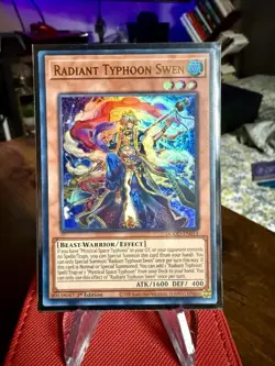 Yugioh! 1x Radiant Typhoon Swen DOOD-EN014 Ultra Rare 1st Ed NM - Image 1