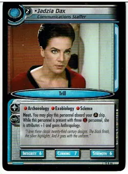 STAR TREK CCG 2E THESE ARE THE VOYAGES RARE CARD JADZIA DAX 12R66 ex - Image 1