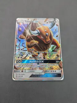 Pokemon Tauros GX 100/149 SM Base Set Holofoil card NM - Image 1