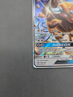 Pokemon Tauros GX 100/149 SM Base Set Holofoil card NM - Image 5