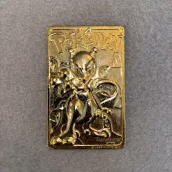 Pokemon 23K Gold Plated Mewtwo Trading Card 1999 Burger King Limited Edition NM - Image 1