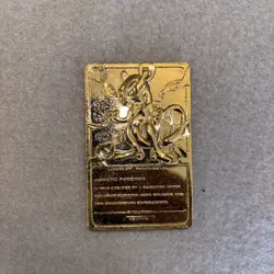 Pokemon 23K Gold Plated Mewtwo Trading Card 1999 Burger King Limited Edition NM - Image 5
