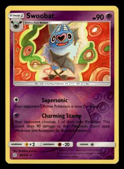Swoobat 88/236 Reverse Holo S&M Cosmic Eclipse Pokemon Card - Image 1