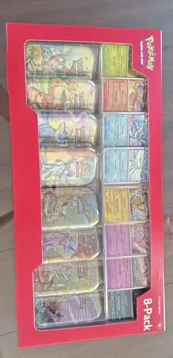 Pokemon TCG: Prismatic Evolutions 8 Mini-Tins w/Promo Cards [Costco Exclusive] - Image 1