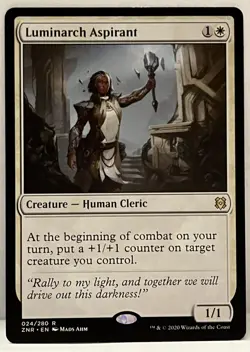 MTG-Luminarch Aspirant-#24-Zendikar Rising-Regular-LP - Image 1