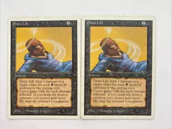 Drain Life Heavy Play, English 2nd Edition Unlimited MTG Magic x2 - Image 1