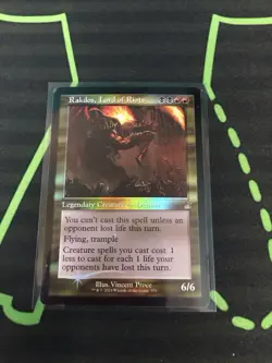 MTG Magic The Gathering Rakdos, Lord Of Riots Foil Retro Frame Demon Commander - Image 1