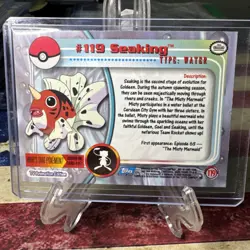 2000 Topps Pokemon TV Animation Series #119 SEAKING Foil - Image 3
