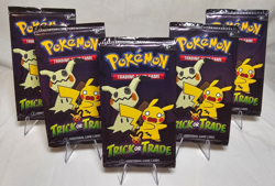 Pokemon TCG Trick or Trade 5 Mini Booster Packs Combo - Spooky Stamped Fun 🎃 - Image 1