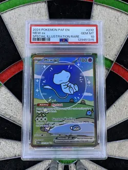 Mew Ex 232/091 Paldean Fates SIR PSA 10 GEM MINT Pokemon Card "Bubble Mew" - Image 1