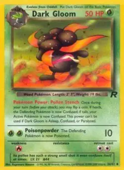 Moderately Played, English Pokemon Regular Dark Gloom - 36/82 - Uncommon - Unlim - Image 1