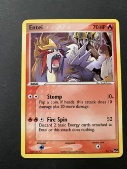 Entei Holo Rare Pop Series 2 - 1/17 Vintage Pokemon 2005 NM - Image 1
