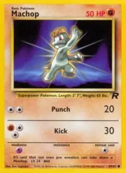 Heavily Played, English Pokemon Regular Machop - 59/82 - Common - Unlimited Edit - Image 1